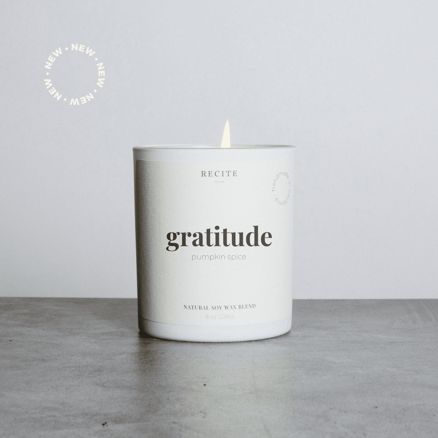 Gratitude | Pumpkin Spice Candle Recite Store 