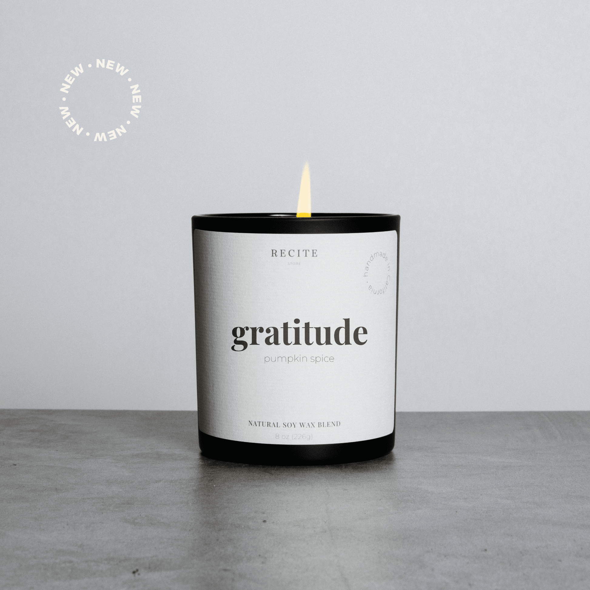 Gratitude | Pumpkin Spice Candle Recite Store 