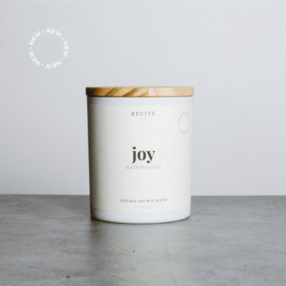 Joy | Apple Bourbon Candle Recite Store White Jar 